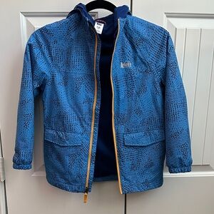 REI Kids Blue Lightweight Rain Jacket